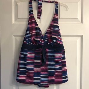 Blue & Purple Tankini Top